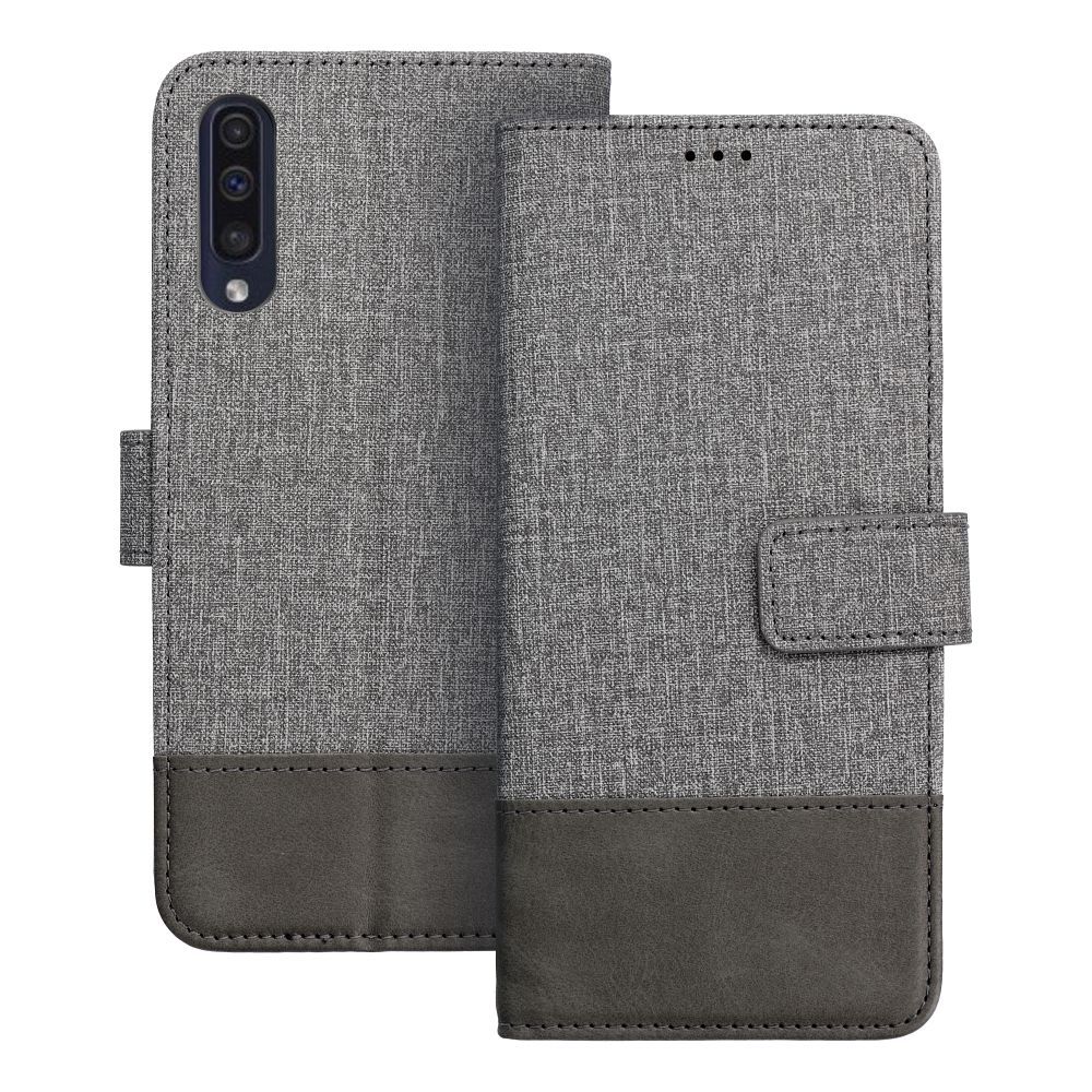 GOMMA knygos tipo dėklas telefonui SAMSUNG A50 pilkas