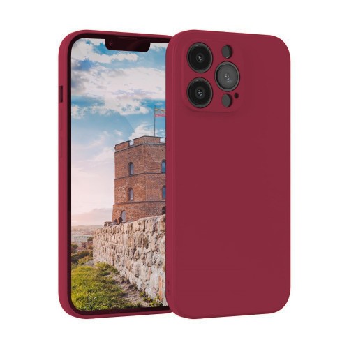 Telefono dėklas Liquid Silicone Edge Xiaomi Redmi 10C (tamsiai raudona rožė)