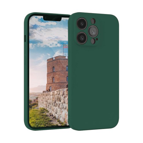 Dėklas "Liquid Silicone" skirtas Xiaomi Redmi Note 11 / Redmi Note 11S tamsiai žalias
