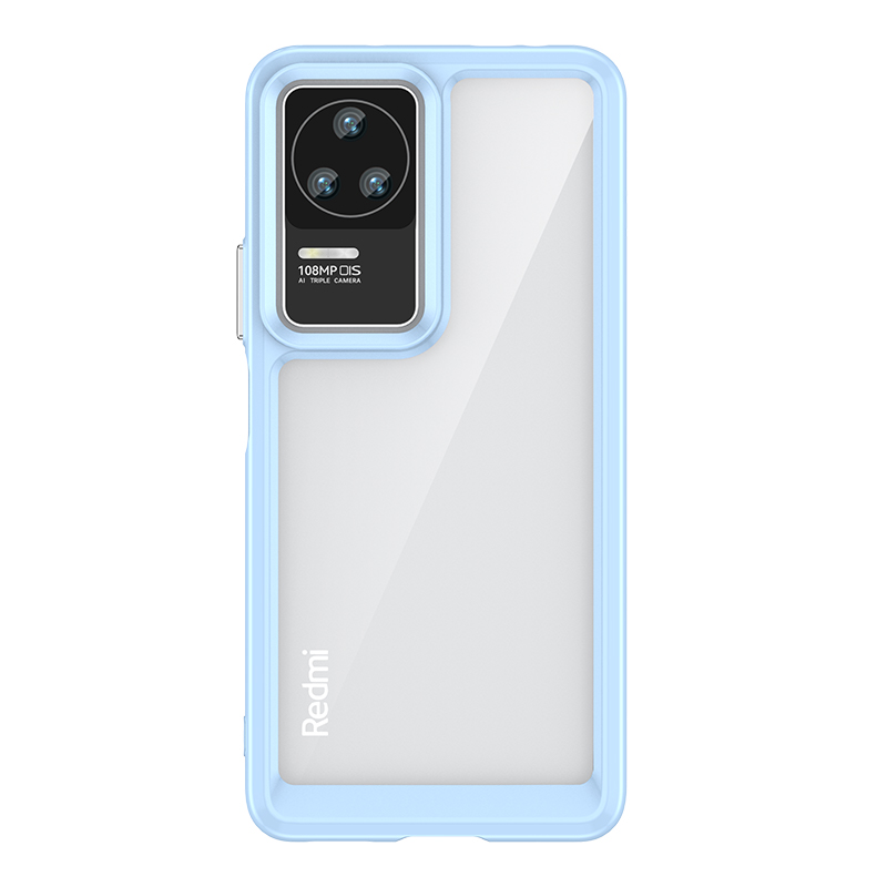 Чехол Outer Space для Xiaomi Poco F4 5G с гибкой рамкой синий