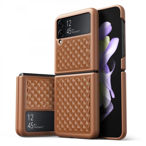 Dėklas Dux Ducis Venice skirtas Samsung F721 Z Flip4 rudas