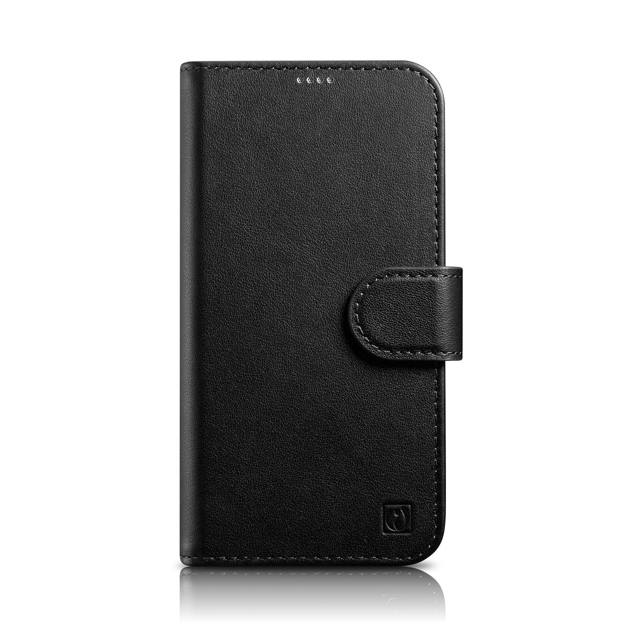 iCarer Piniginės dėklas 2in1 viršelis iPhone 14 Plus Anti-RFID odinis atverčiamas dėklas juodas (WMI14220727-BK)