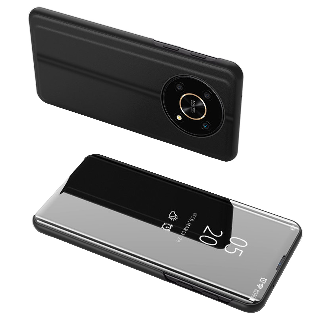 Clear View Case чехол для Honor X9 / X9 5G / X30 / Magic4 Lite флип-чехол чёрный