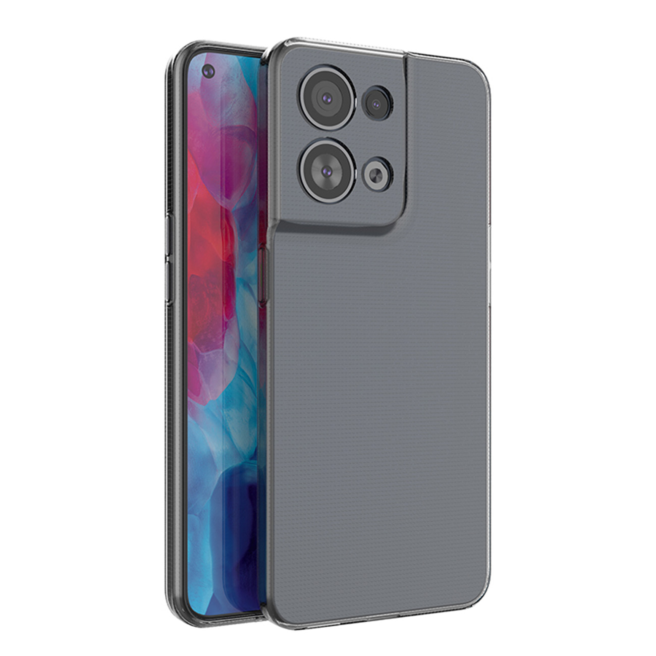 Itin plonas 0.5mm dėklas telefonui Oppo Reno 8 skaidrus