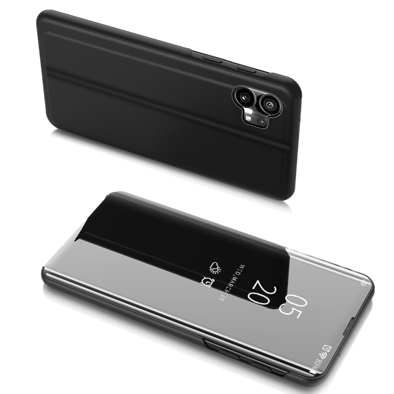Clear View atverčiamas dėklas Nothing Phone 1 – juodas