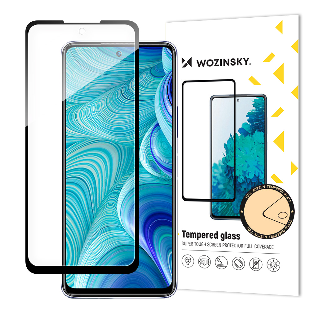 Wozinsky Full Glue Infinix Hot 11S NFC закалённое стекло на весь экран с рамкой чёрный (case friendly)