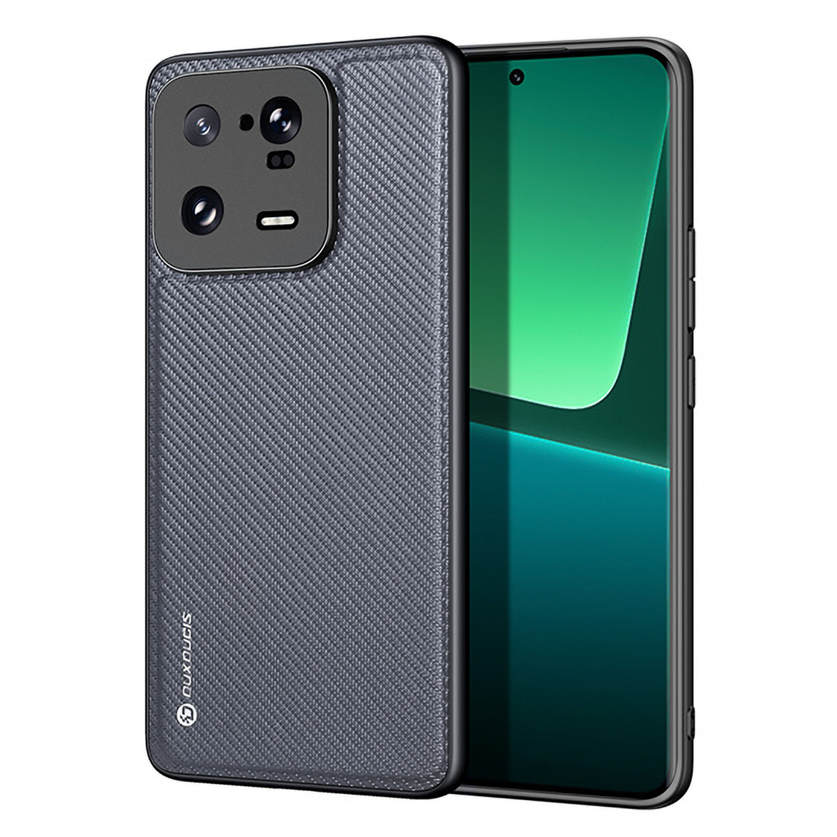 Dux Ducis Fino dėklas Xiaomi 13 Pro su silikoniniu rėmeliu pilkas