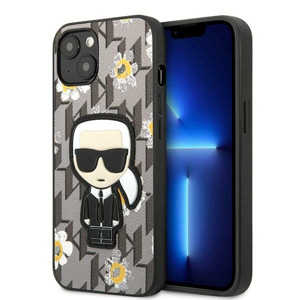 Karl Lagerfeld KLHCP13MPMNFIK1 iPhone 13 6.1" pilkas/pilkas Gėlių Ikonik Karl