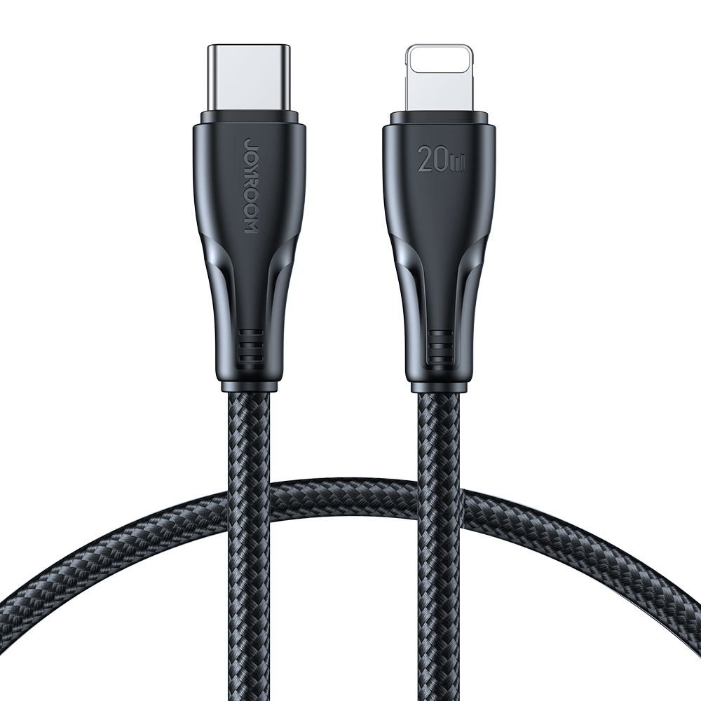 Joyroom Surpass Series A11 Lightning / USB-C 20W 1.2 m kabelis - juodas