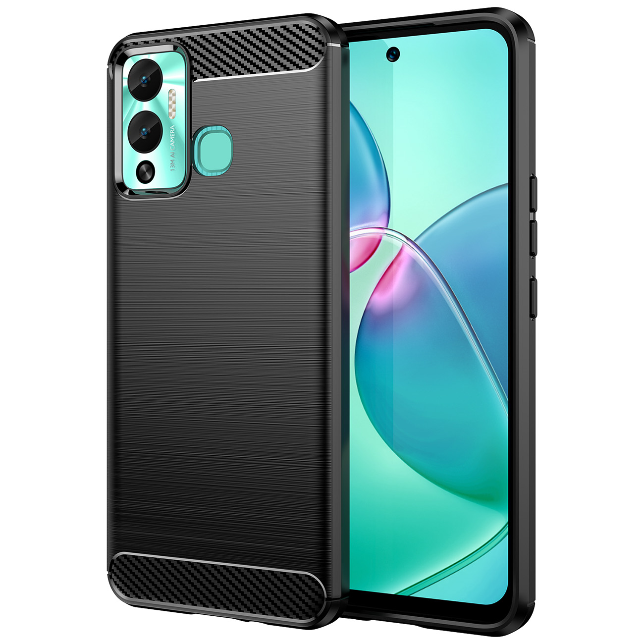 Karbono dėklas telefonui Infinix Hot 12 Play NFC / Hot 12 Play (m) - juodas