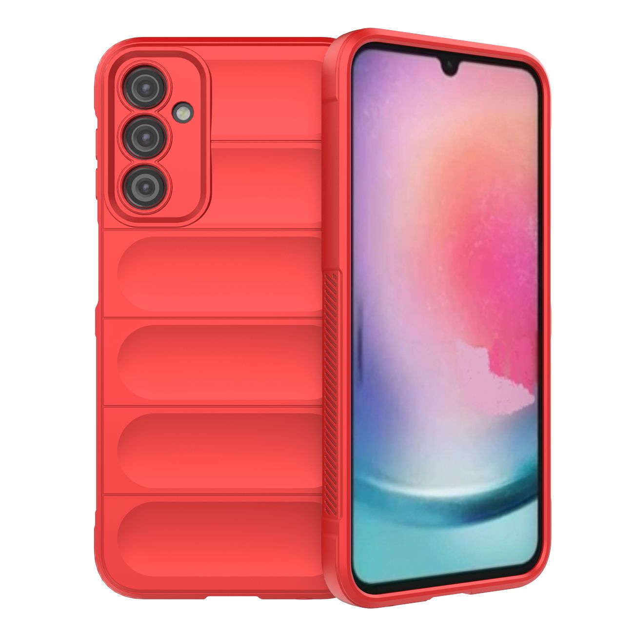 Dėklas telefonui Magic Shield Samsung Galaxy A24 4G lankstus apsauginis dėklas - raudonas