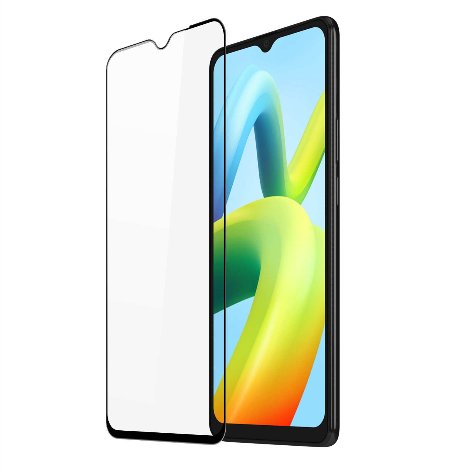 Dux Ducis 9D Grūdintas Stiklas Apsauginis stiklas Xiaomi Redmi A2 / Redmi A1 9H su juodu rėmeliu