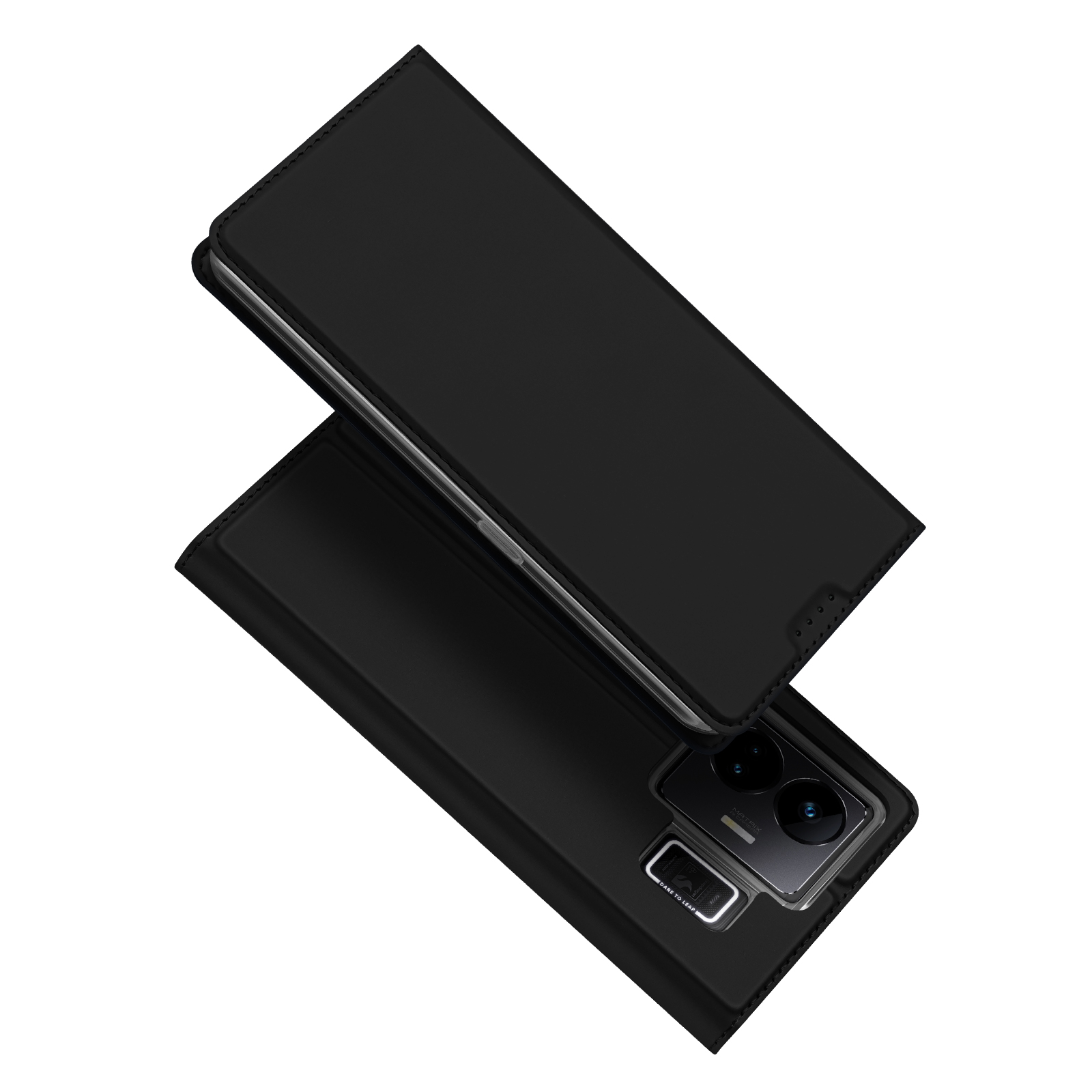 Dux Ducis Skin Pro чехол для Realme GT Neo 5 / Realme GT3 флип-обложка карточный кошелёк подставка чёрный