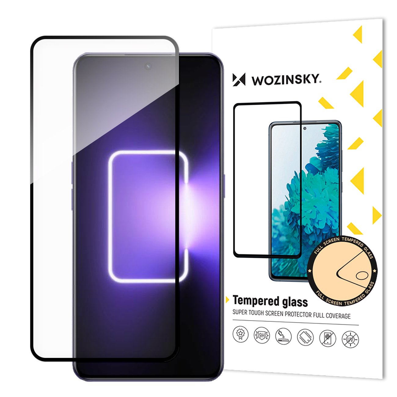 Wozinsky pilno klijavimo grūdintas stiklas grūdintas stiklas Realme GT Neo 5 / Realme GT3 9H pilno ekrano dengimas su juodu rėmeliu