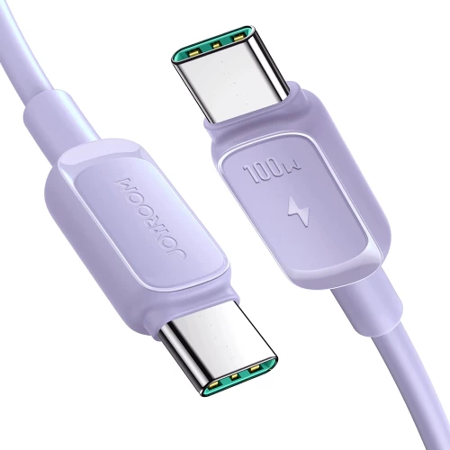 Joyroom Multi-Color Series A14 USB-C / USB-C 100W kabelis 1.2 m - violetinis