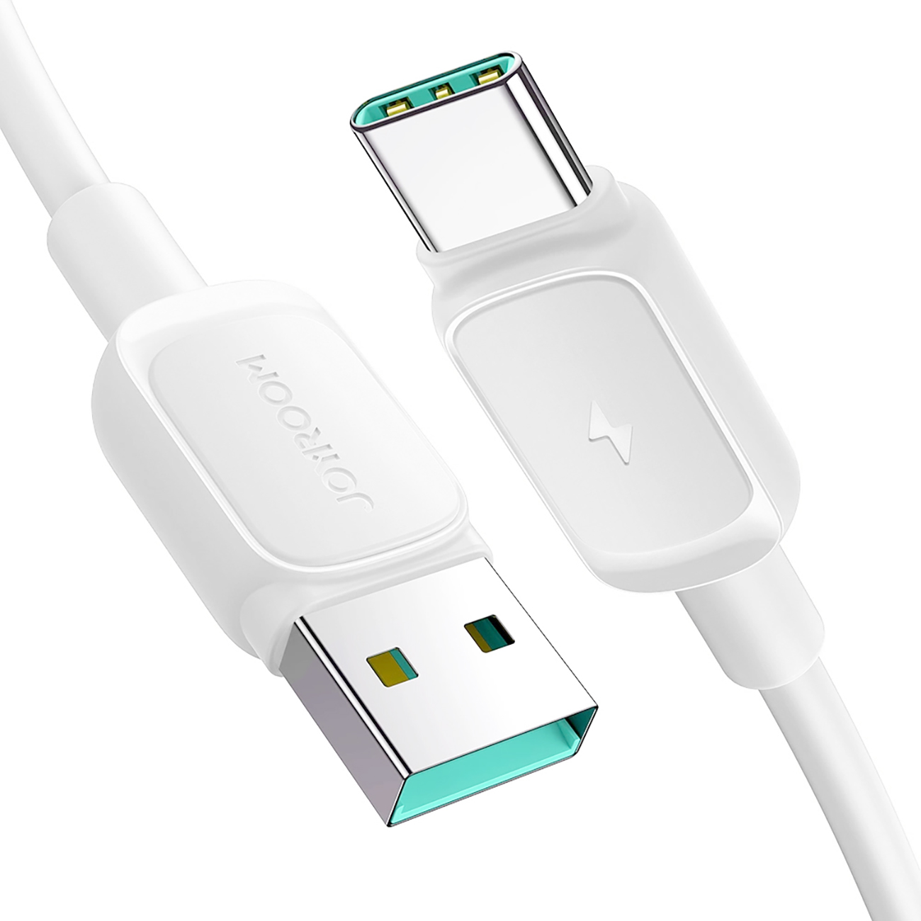 Joyroom Multi-Color Series A14 USB-A / USB-C 3A 1.2 m kabelis - baltas