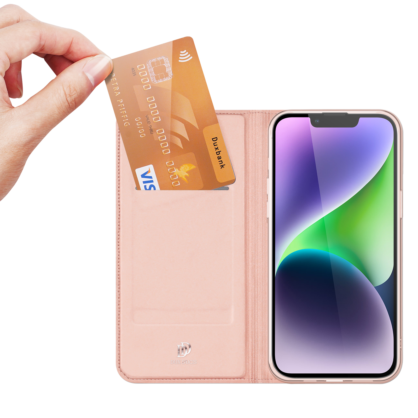 Dėklas Dux Ducis Skin Pro Apple iPhone 15 Plus rožinio aukso