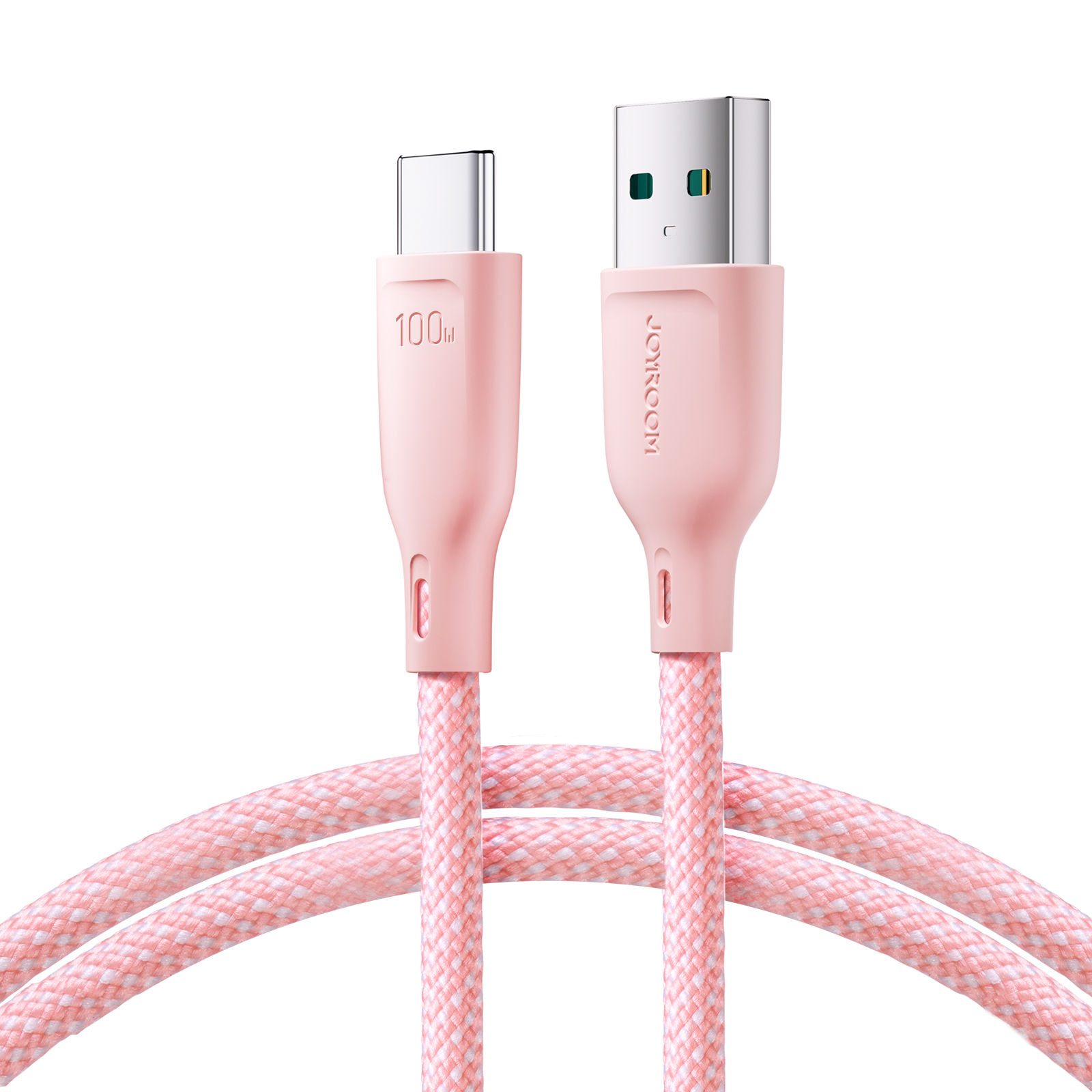 Joyroom Multi-Color Series S-A34 USB-A / USB-C 100W kabelis 1m - rožinis
