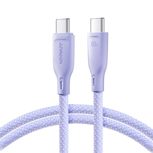 USB Кабель Joyroom "SA34-CC3" фиолетовый "Type-C / Type-C" 100см (до 60W)