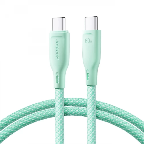 USB Кабель Joyroom "SA34-CC3" зелёный "Type-C / Type-C" 100см (до 60W)