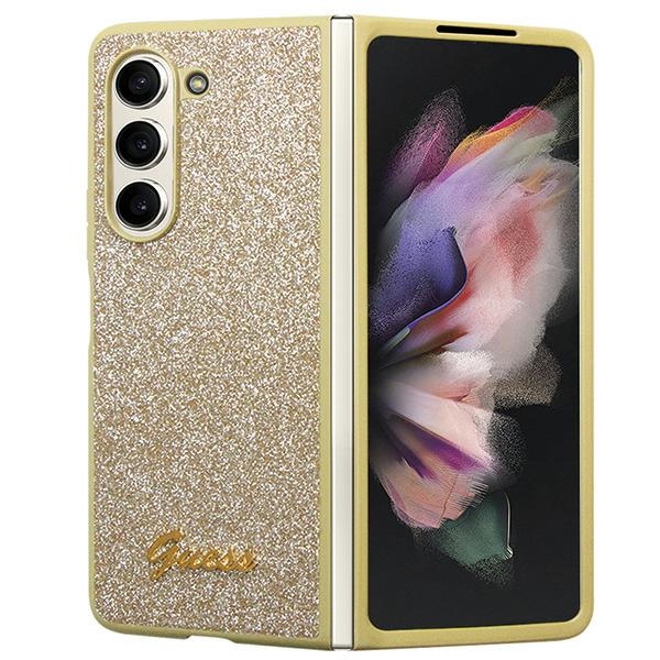 Guess Glitter Script чехол для Samsung Galaxy Z Fold 5 - золотой