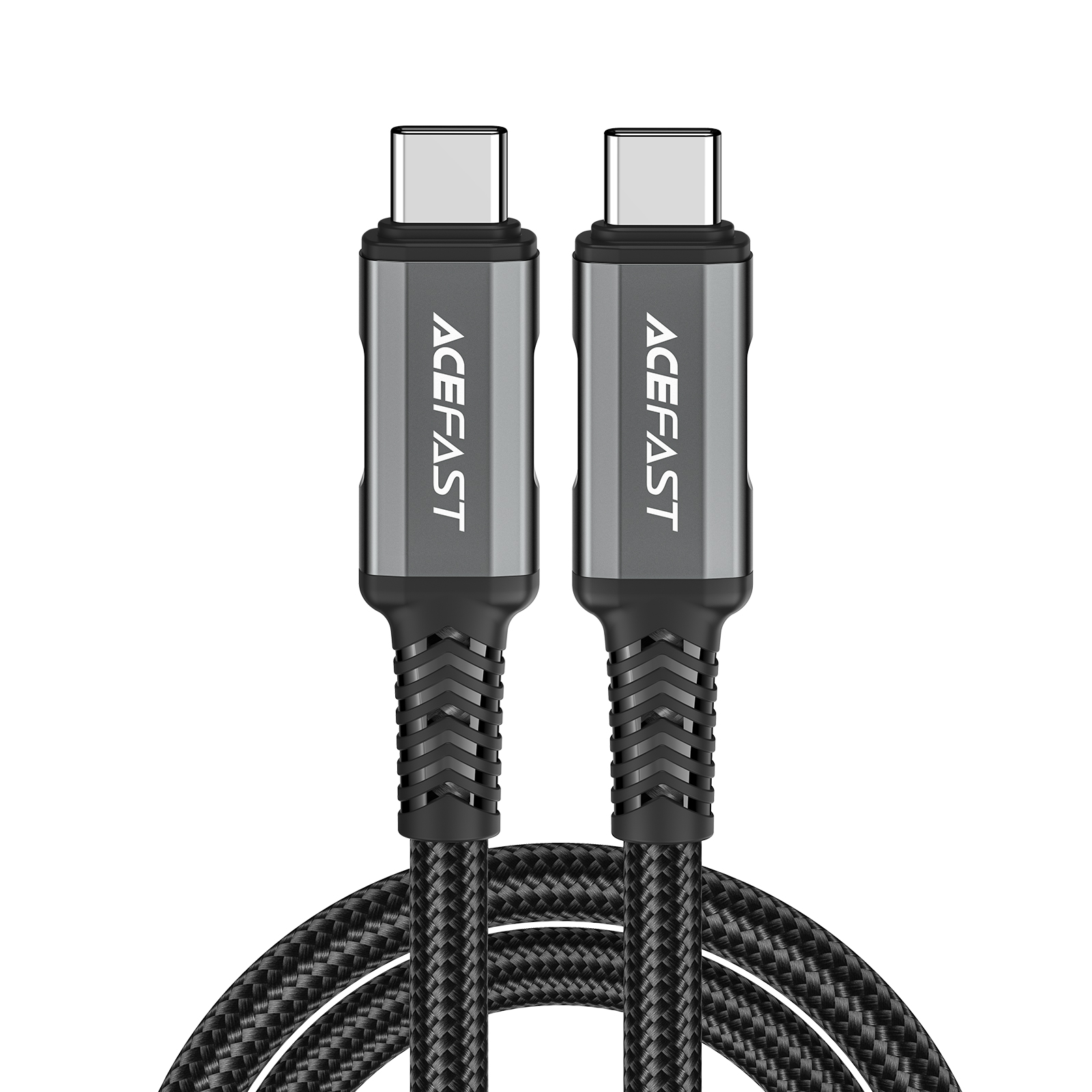 Acefast C1-09 кабель USB-C USB-C USB4 PD3.1 5A 1м - серо-чёрный