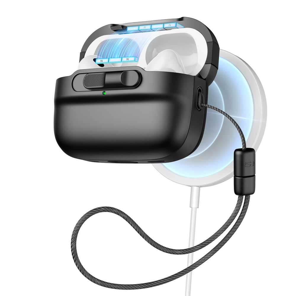 ESR Pulse Halolock чехол с MagSafe для Apple AirPods Pro 1/2 - чёрный