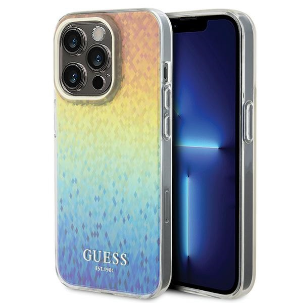 Guess IML Faceted Mirror Disco Iridescent dėklas telefonui iPhone 14 Pro Max – įvairiaspalvis