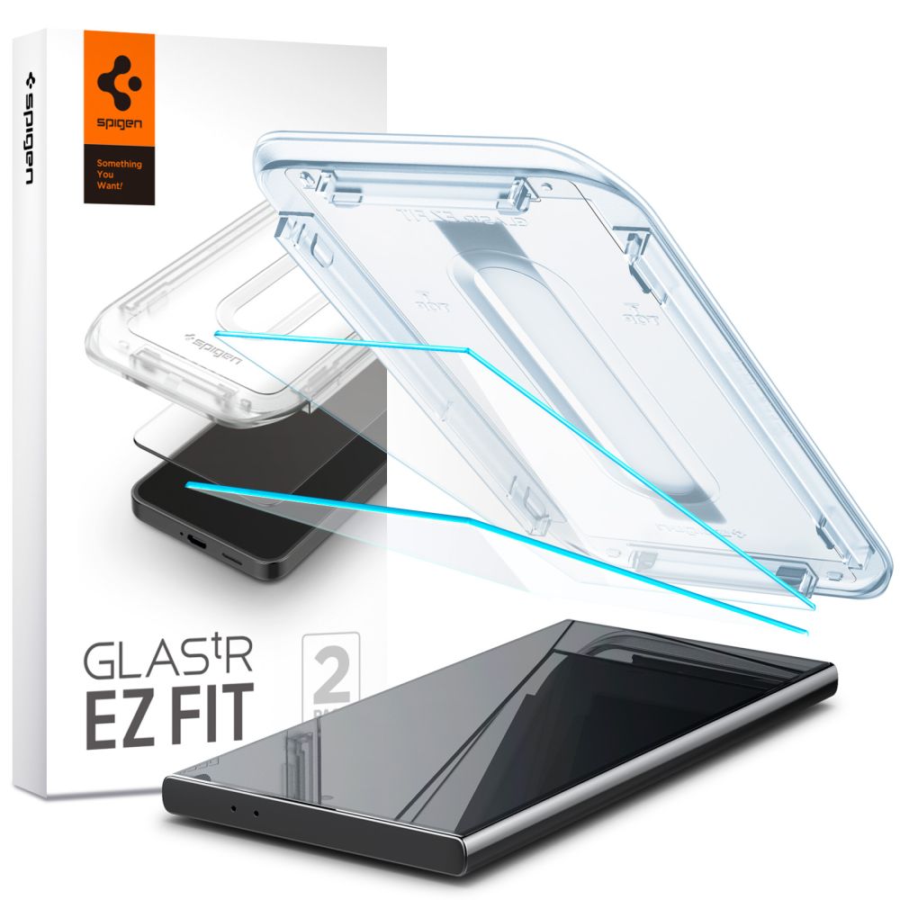 Spigen Glas.tR EZ Fit grūdinto stiklo apsauga Samsung Galaxy S24 Ultra (2 vnt.)