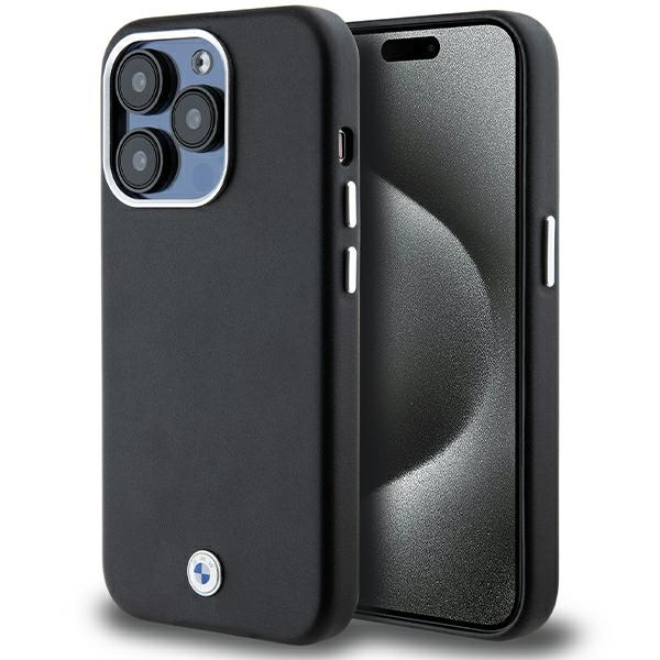 BMW parašas apvyniotas metalinis magnetinis dėklas telefonui iPhone 14 Pro Max - juodas