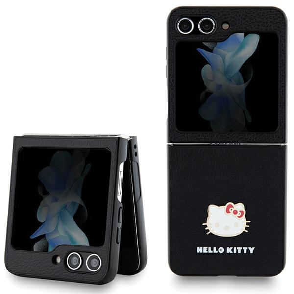Hello Kitty Metal Logo Kitty Head чехол для Samsung Galaxy Z Flip 5 - чёрный
