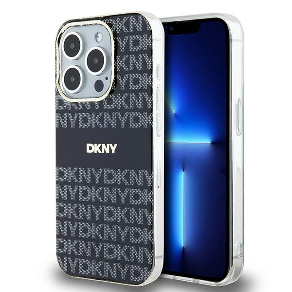 DKNY IML Mono & Stripe MagSafe dėklas telefonui skirtas iPhone 14 Pro - juodas