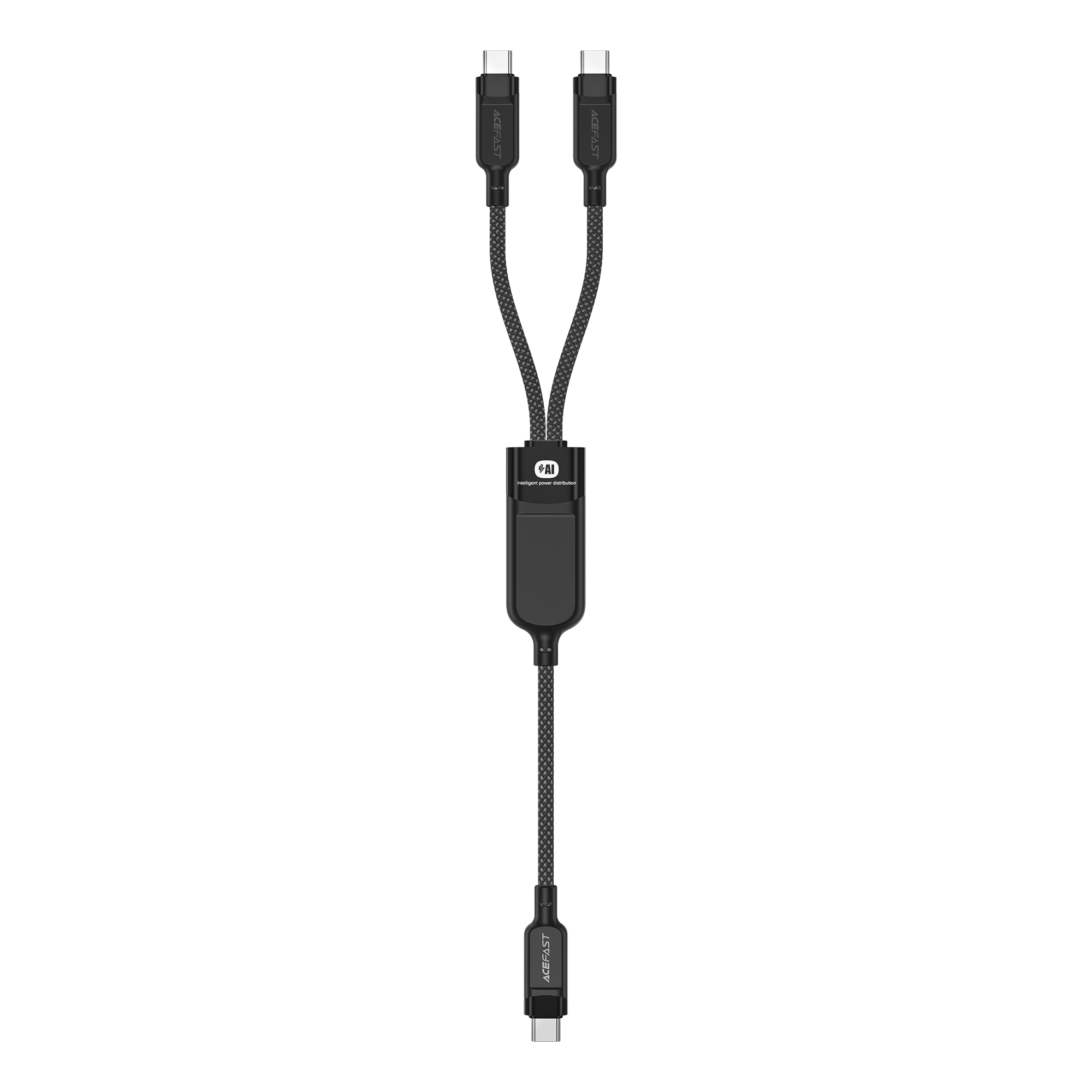 Acefast C5 кабель USB-C - USB-C USB-C 2 в 1 100W 480Mb/s - чёрный