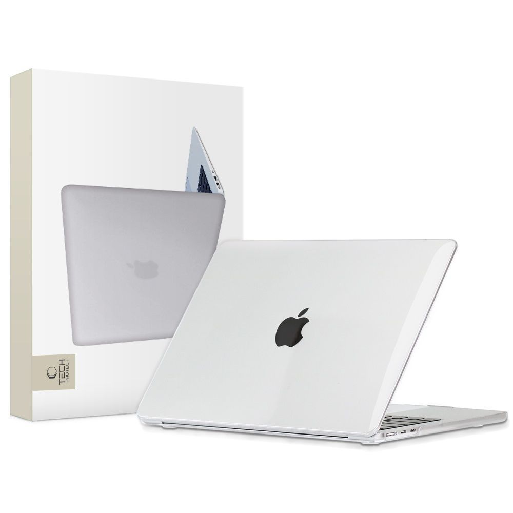 Tech-Protect SmartShell dėklas MacBook Air 13" M2 / M3 / 2022-2024 - Skaidrus