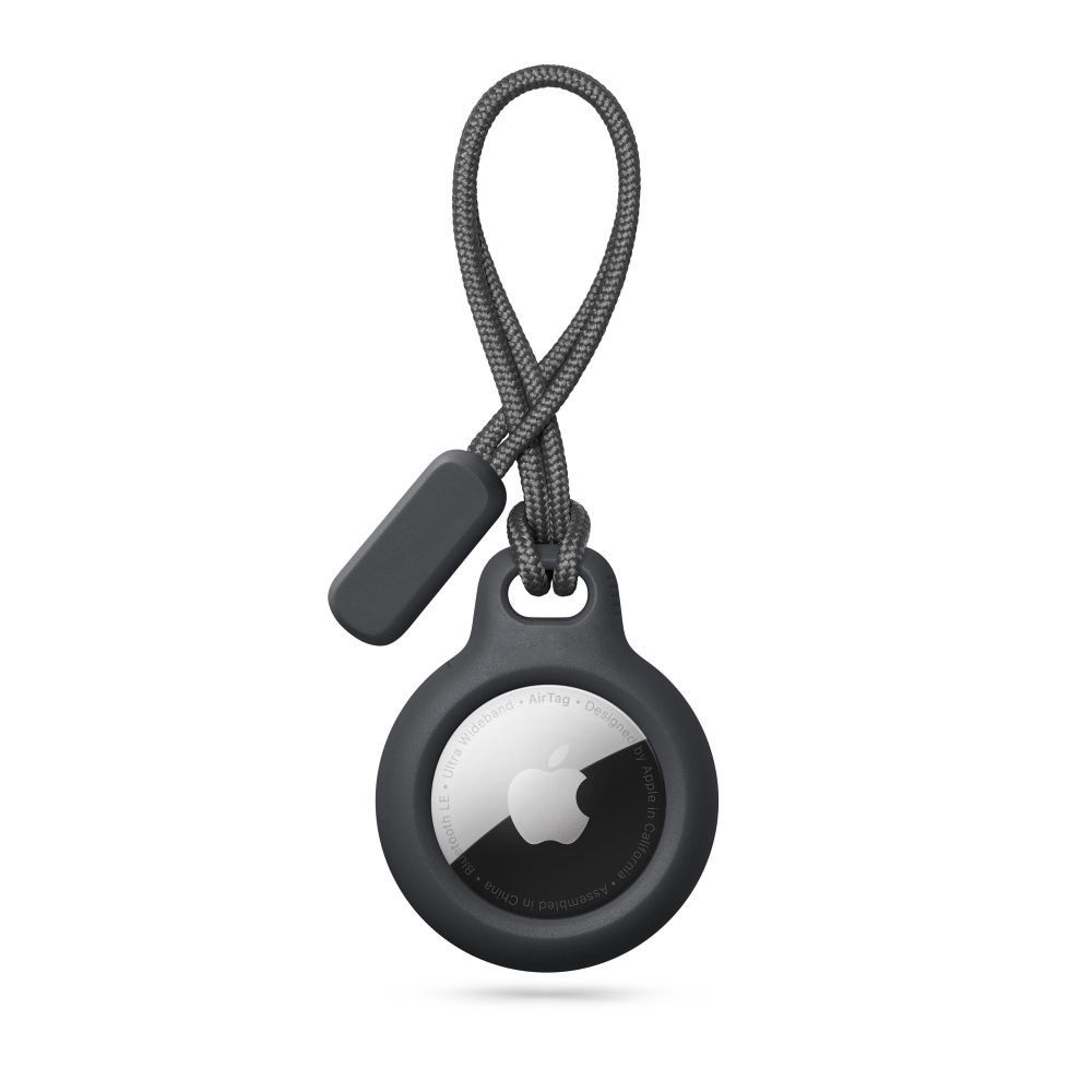 Tech-Protect Rough Chain dėklas Apple AirTag su pakabuku - Juodas