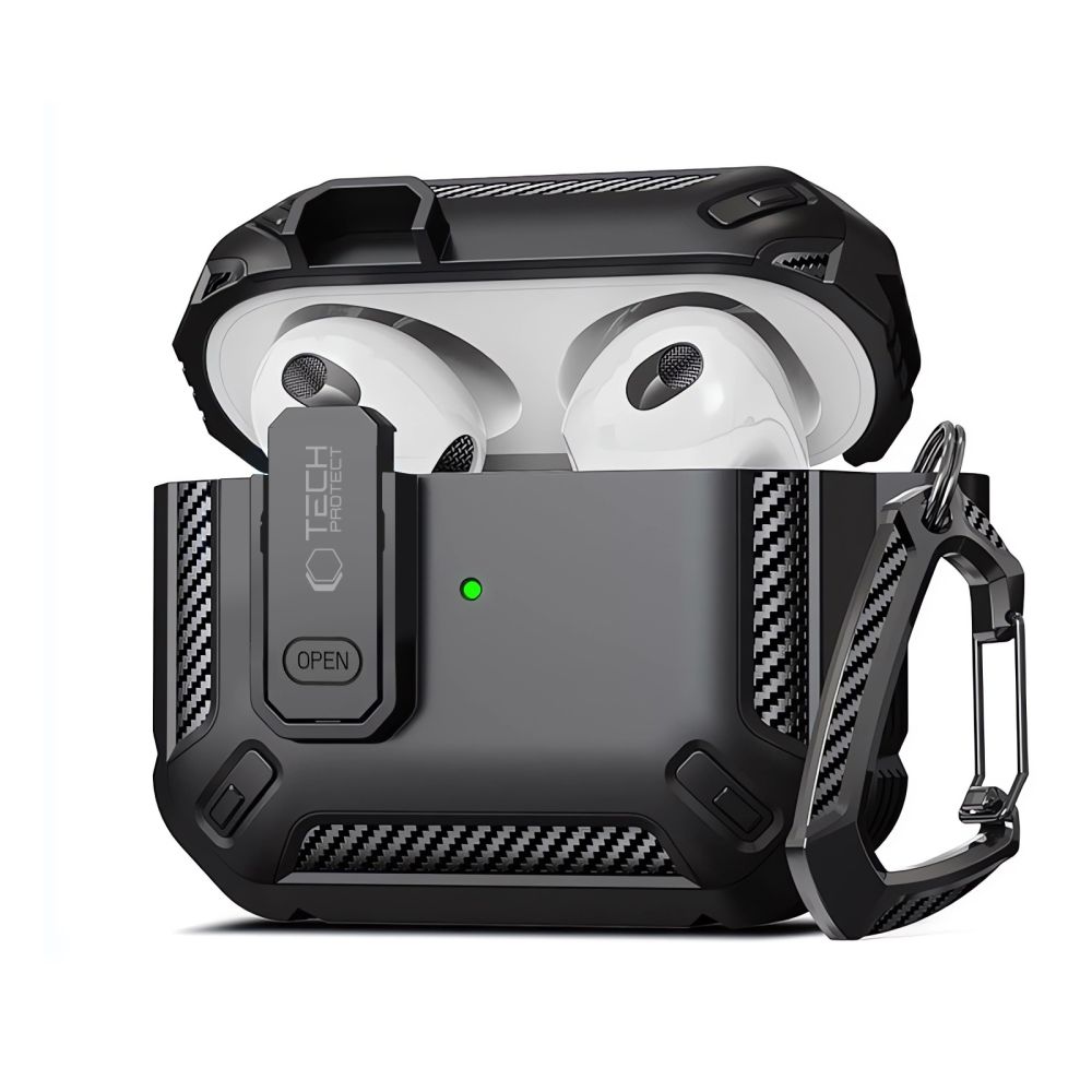 Tech-Protect X-Carbo dėklas AirPods Pro 1 / 2 - juodas