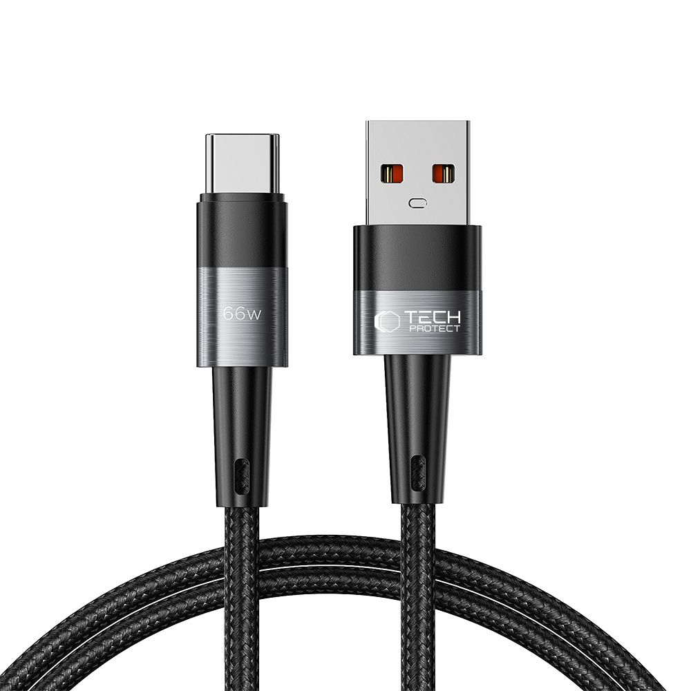 Tech-Protect UltraBoost кабель USB-C USB-C 66W 6A 1м - серый