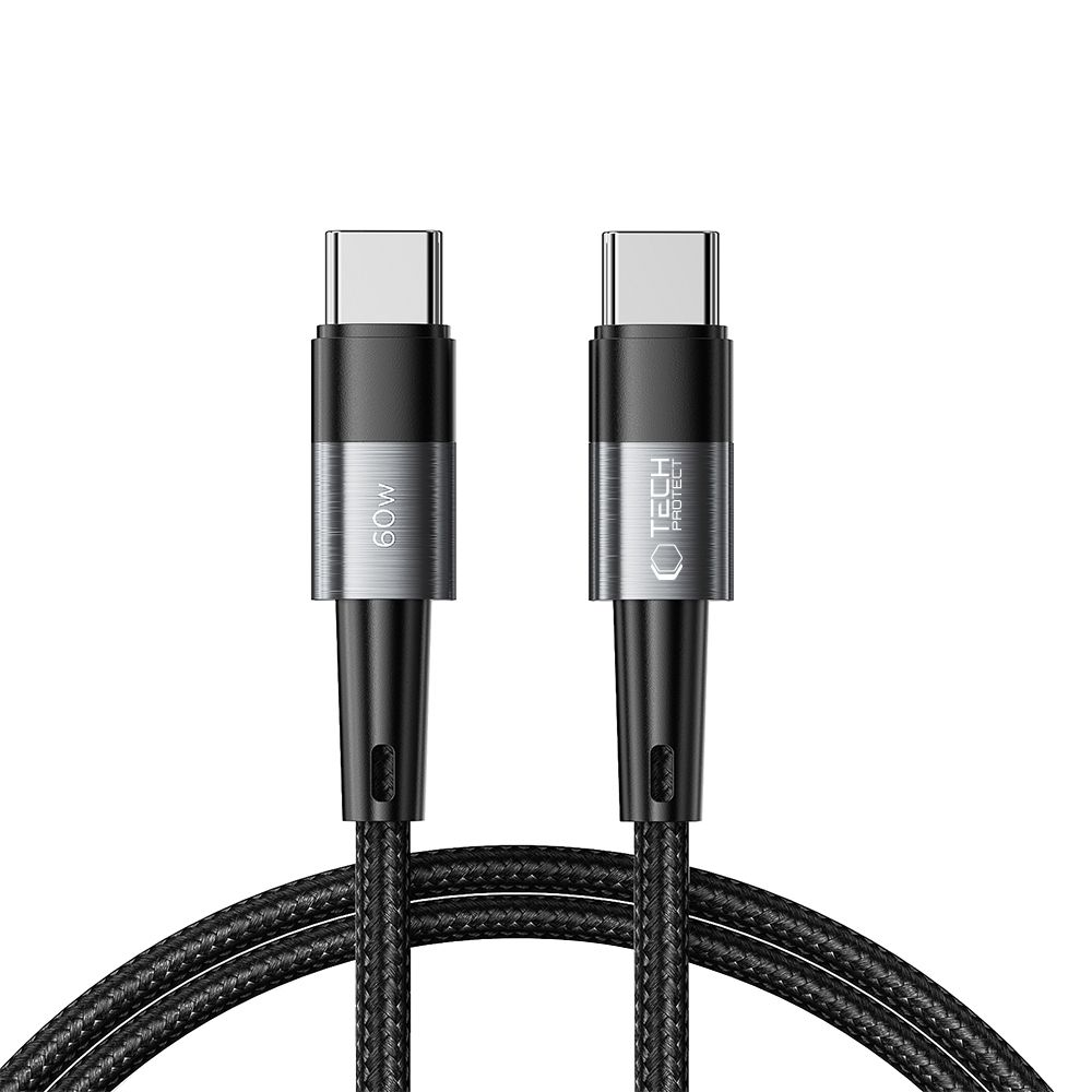 Tech-Protect UltraBoost кабель USB-C USB-C PD 60W 3A 1м - серый