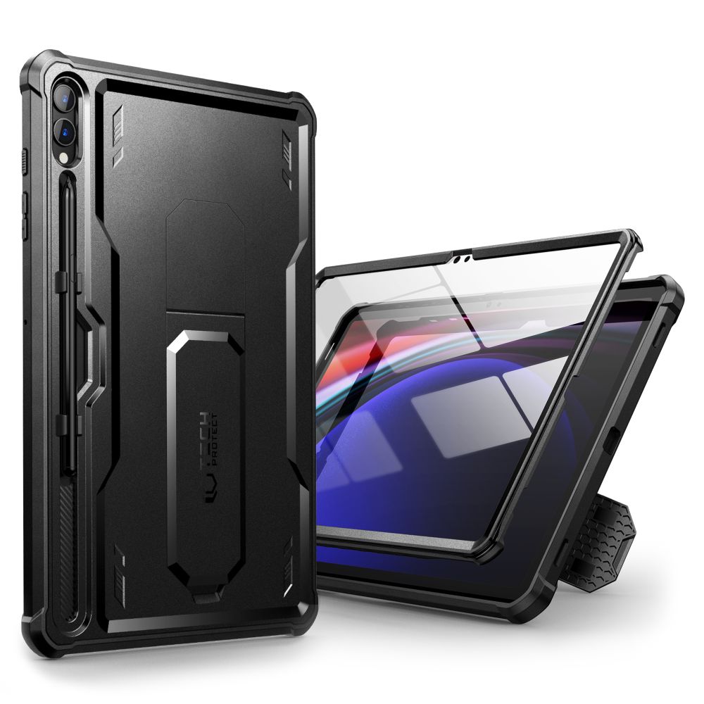 Tech-Protect Kevlar Pro dėklas telefonui Samsung Galaxy Tab S9+ 12.4" X810 / X816B - juodas