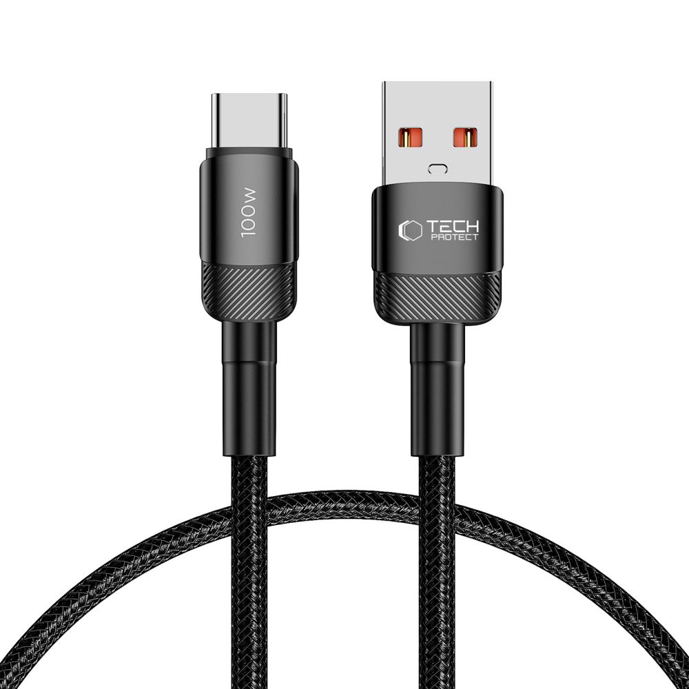 Tech-Protect UltraBoost Evo кабель USB-C USB-A 100W 5A 0.5м - чёрный