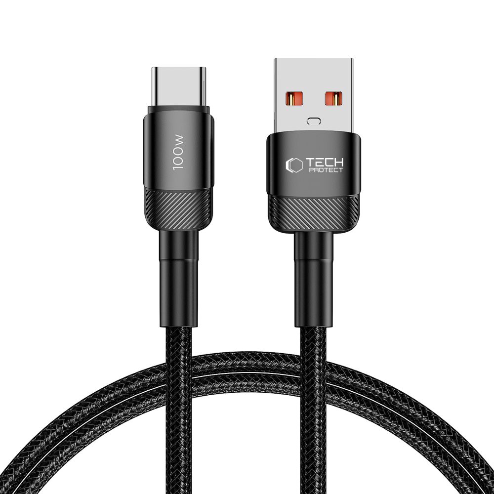 Tech-Protect UltraBoost Evo кабель USB-C USB-A 100W 5A 1м - чёрный