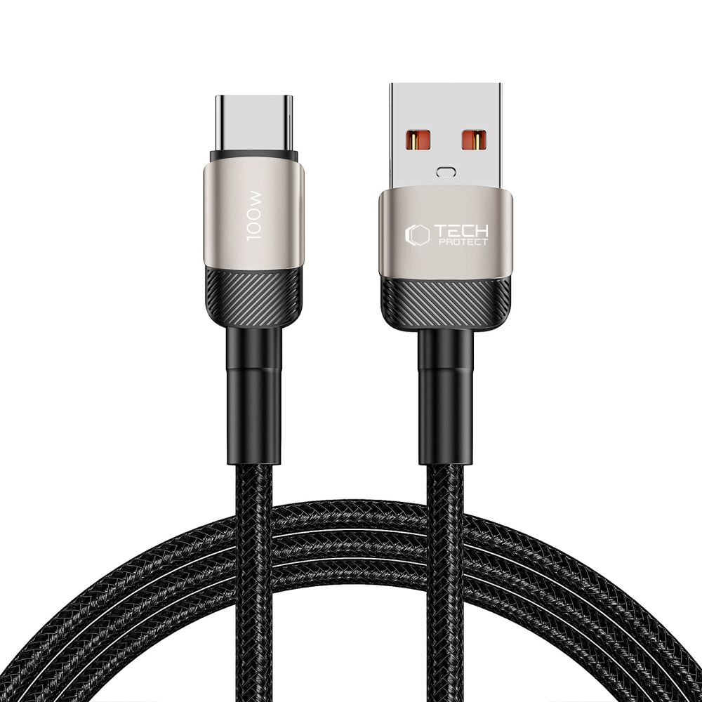 Tech-Protect UltraBoost Evo кабель USB-C USB-A 100W 5A 2м - титановый