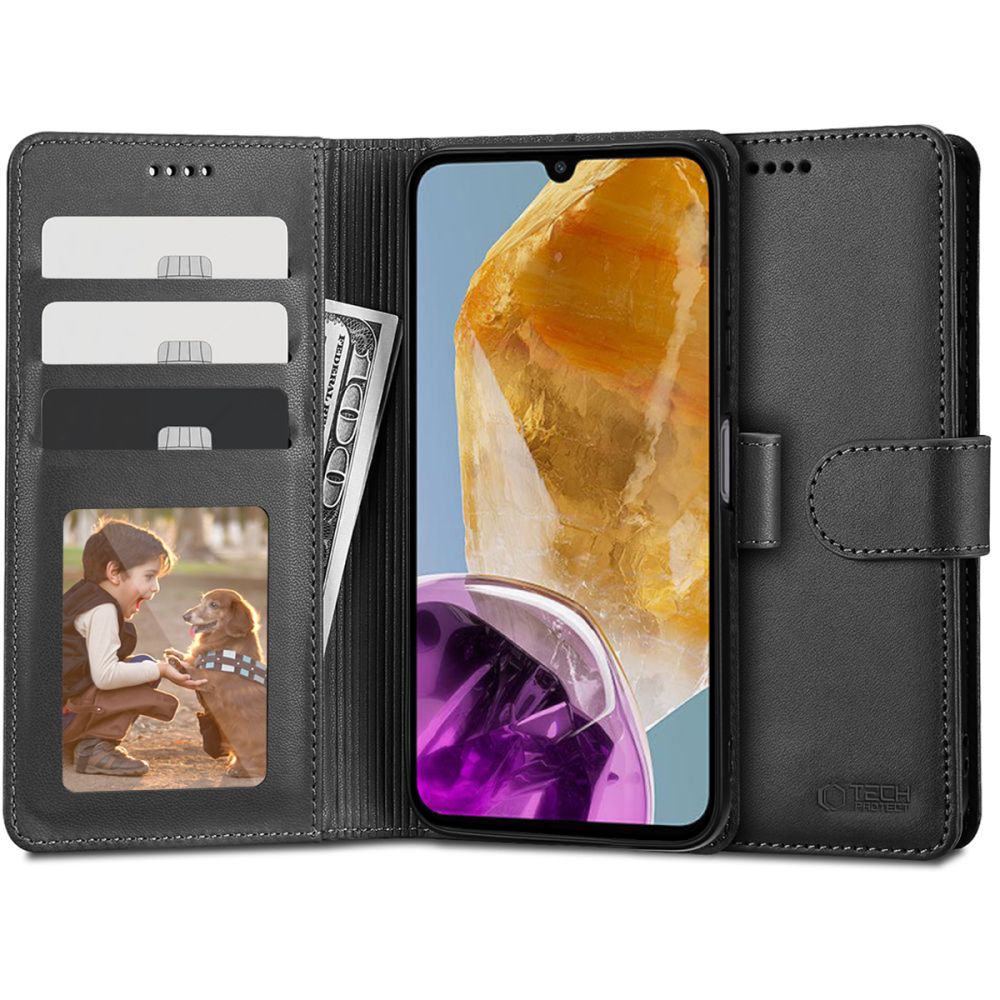 Tech-Protect Wallet чехол для Samsung Galaxy M15 5G - чёрный