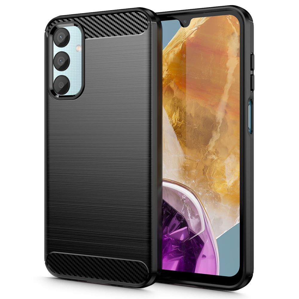 Tech-Protect TPUCarbon dėklas telefonui Samsung Galaxy M15 5G - juodas