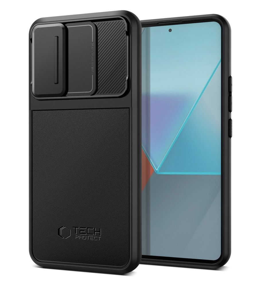 Tech-Protect Velar Cam+ dėklas telefonui Xiaomi Redmi Note 13 Pro 5G / Poco X6 5G - juodas