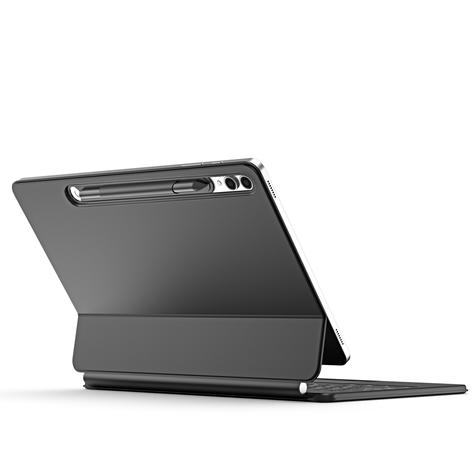 Dux Ducis klaviatūros (MK serijos) dėklas su „Bluetooth“ klaviatūra, skirtas Samsung Galaxy Tab S9+ / S8+ / S7+ – juodas