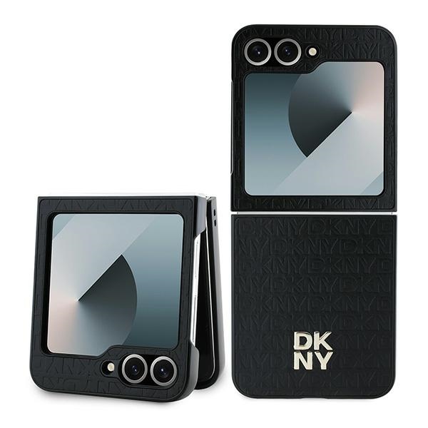 DKNY Repeat Pattern Stack Logo Чехол для Samsung Galaxy Z Flip6 - чёрный