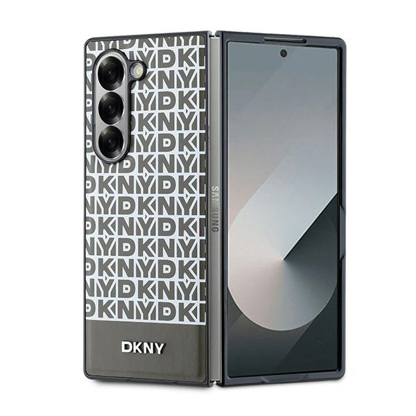 DKNY Repeat Pattern Bottom Stripe Чехол для Samsung Galaxy Z Fold 6 - коричневый