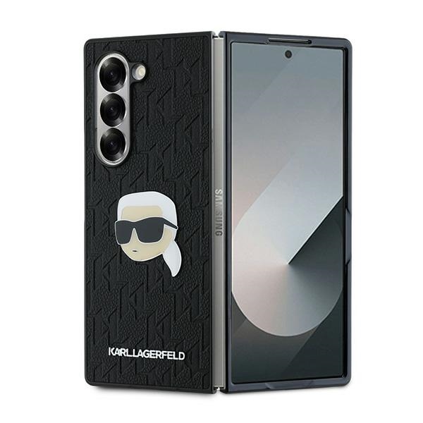 Чехол Karl Lagerfeld Saffiano Monogram Head Pin для Samsung Galaxy Z Fold 6 - чёрный