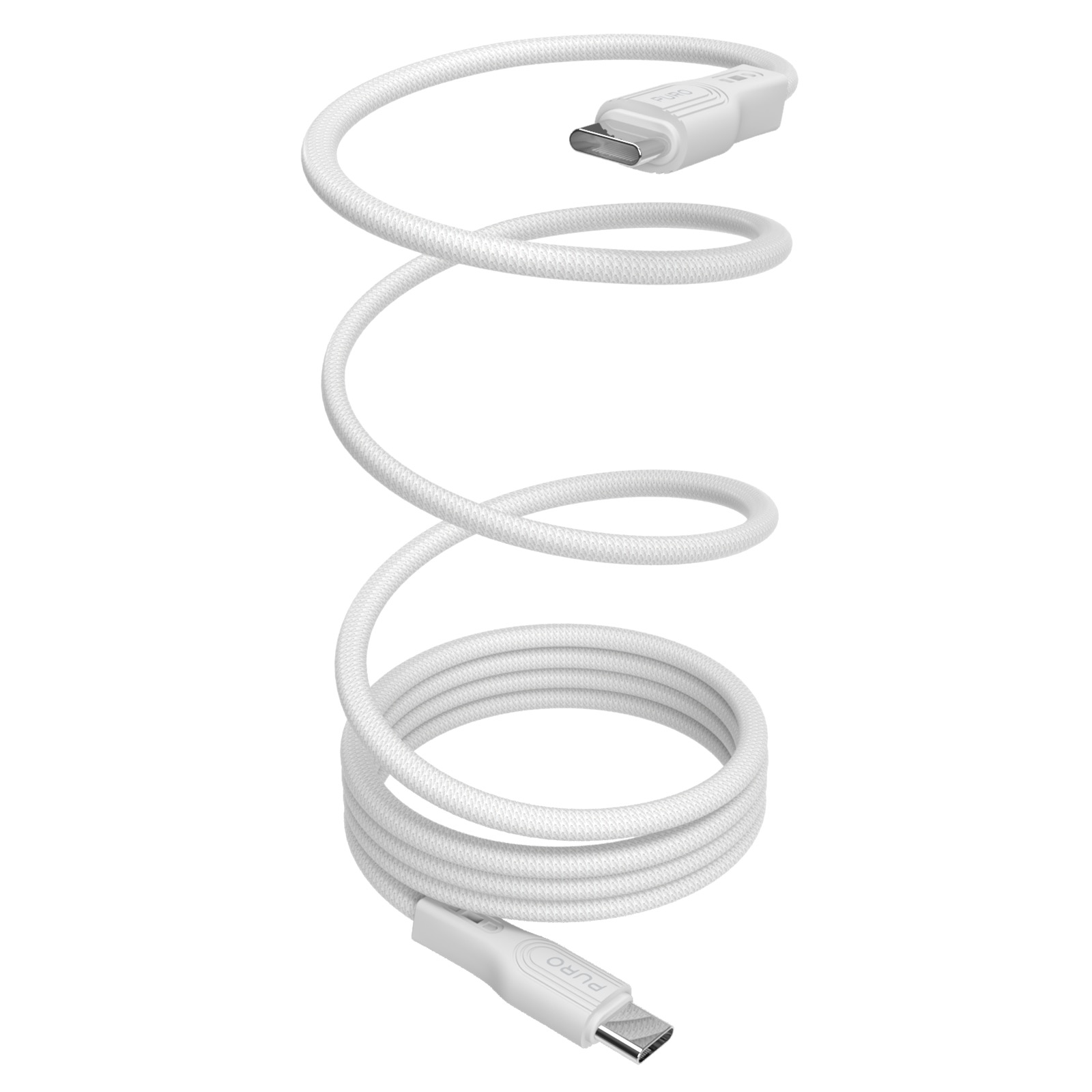 Puro Magnetic кабель USB-C - USB-C 60W USB 3.2 (20 Gbps) 1м магнитный - белый